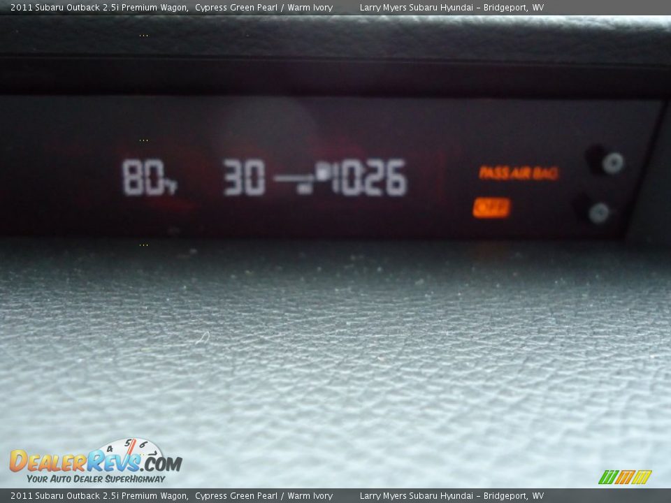 2011 Subaru Outback 2.5i Premium Wagon Cypress Green Pearl / Warm Ivory Photo #14