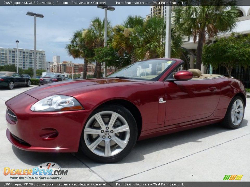 2007 Jaguar XK XK8 Convertible Radiance Red Metallic / Caramel Photo #1