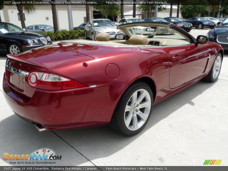 2007 Jaguar XK XK8 Convertible Radiance Red Metallic / Caramel Photo #10