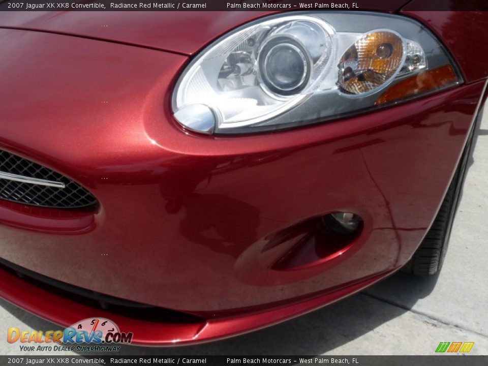 2007 Jaguar XK XK8 Convertible Radiance Red Metallic / Caramel Photo #14