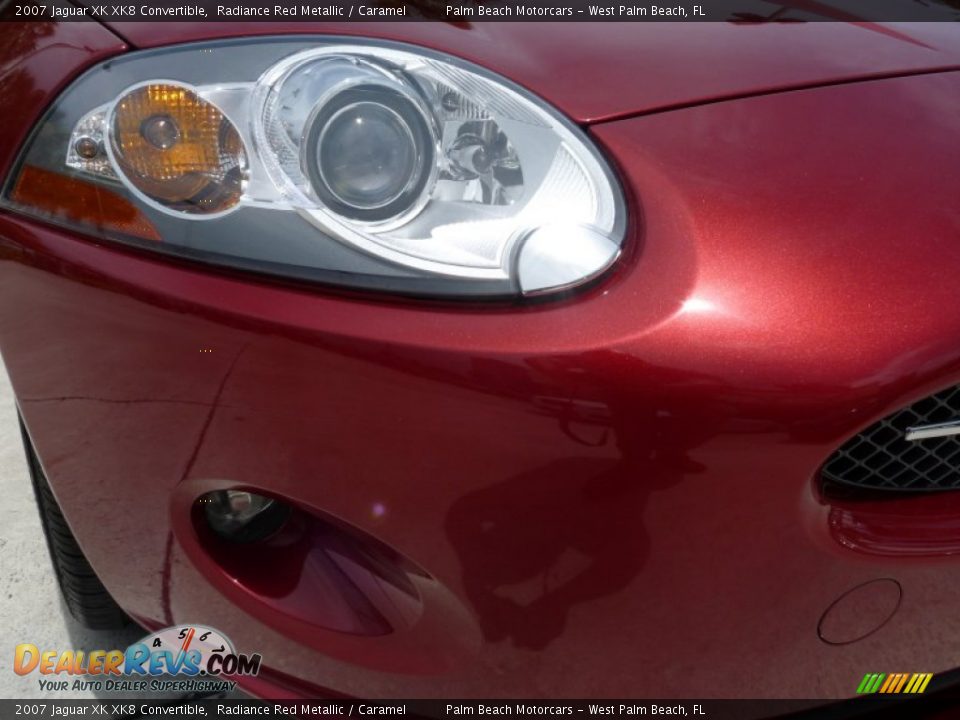 2007 Jaguar XK XK8 Convertible Radiance Red Metallic / Caramel Photo #15