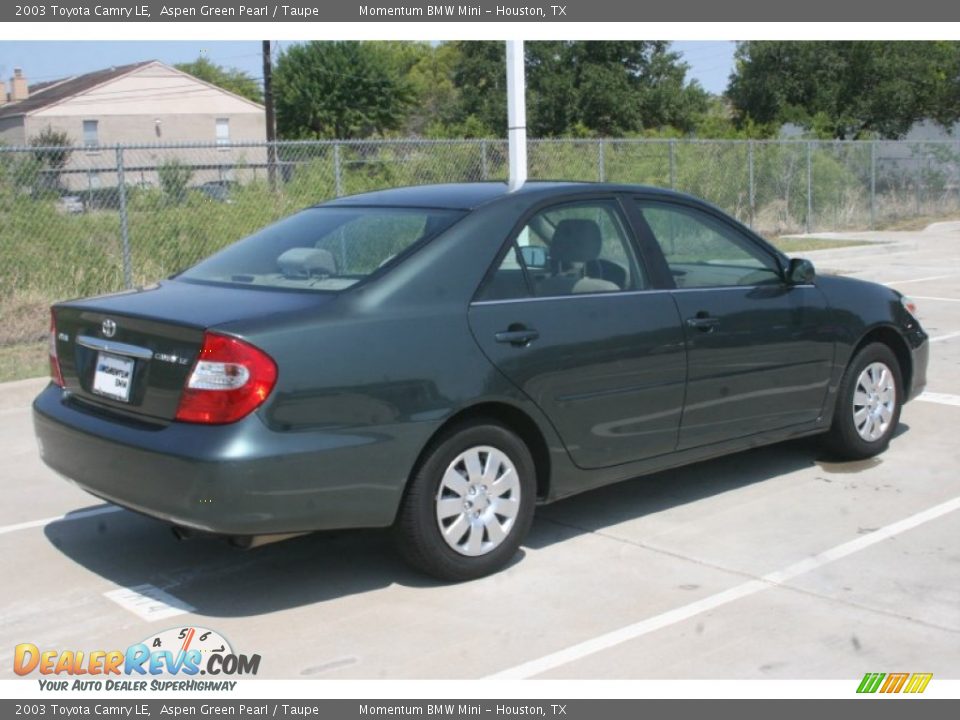 2003 Toyota Camry LE Aspen Green Pearl / Taupe Photo #9