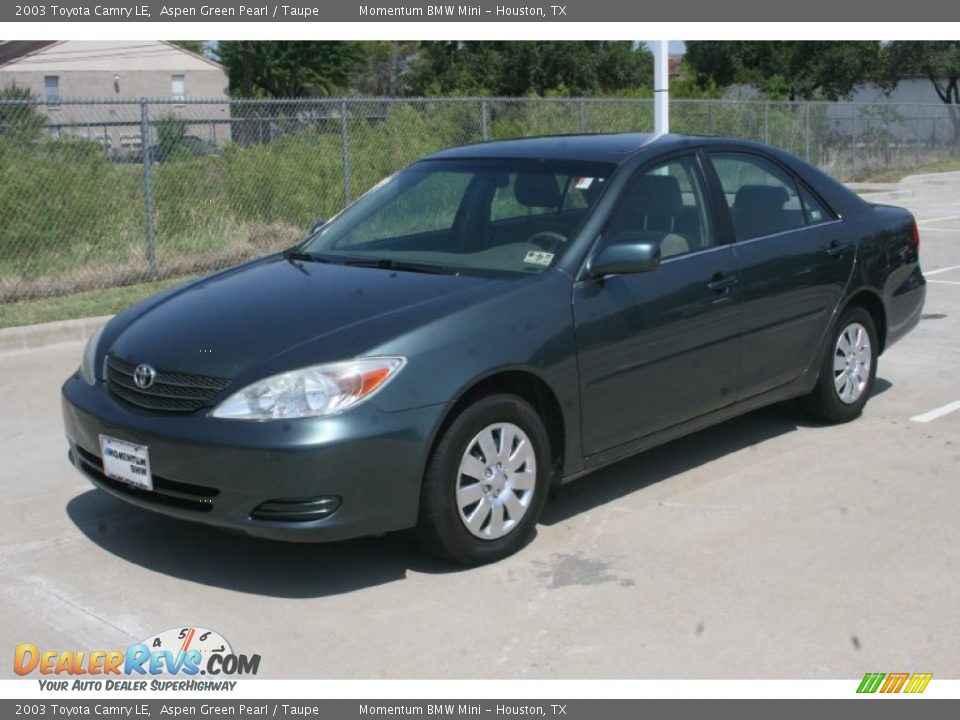 2003 Toyota Camry LE Aspen Green Pearl / Taupe Photo #11