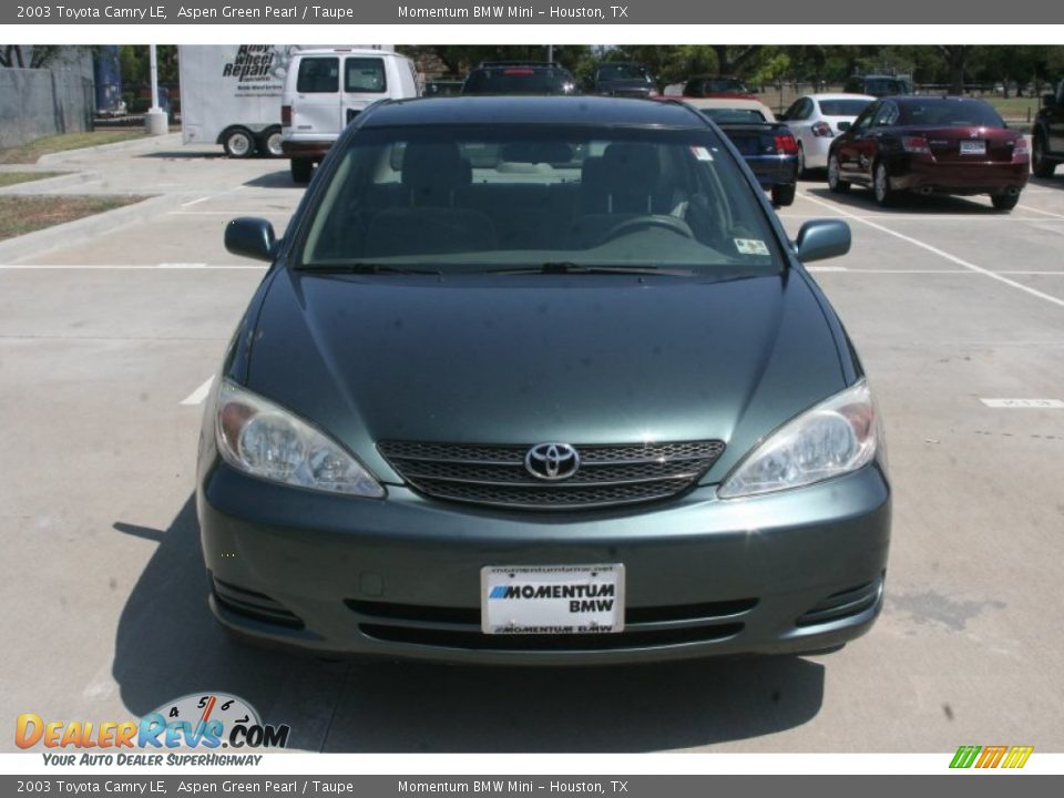 2003 Toyota Camry LE Aspen Green Pearl / Taupe Photo #12