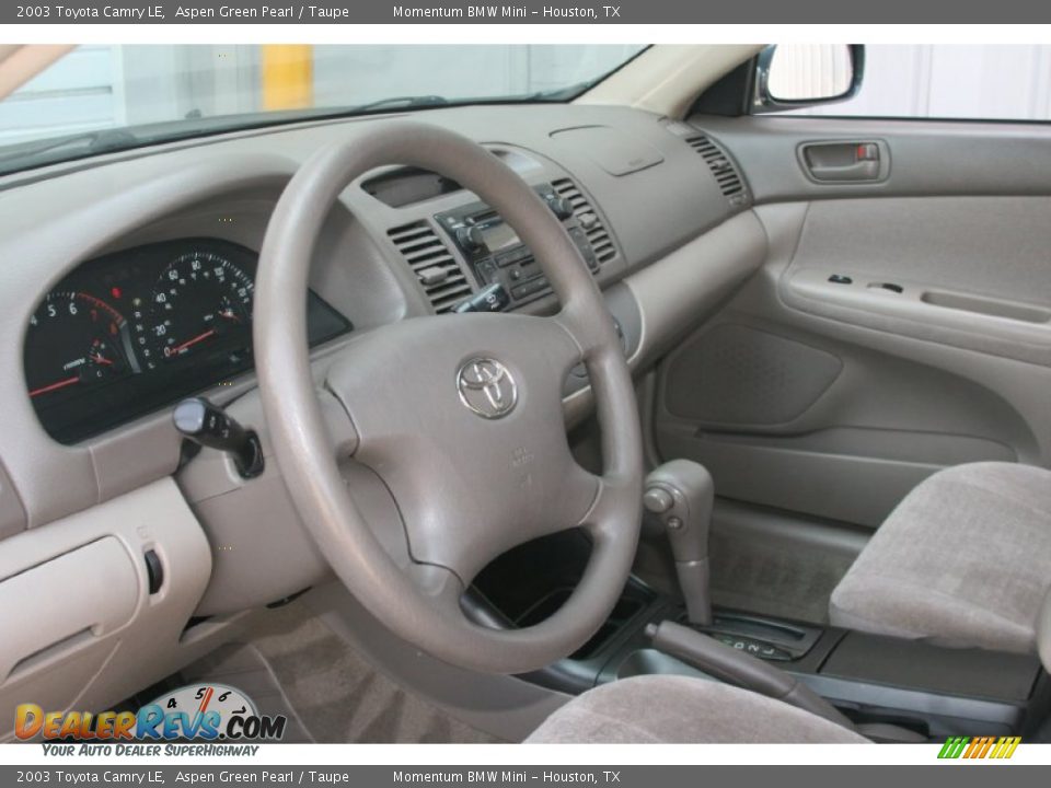 2003 Toyota Camry LE Aspen Green Pearl / Taupe Photo #13