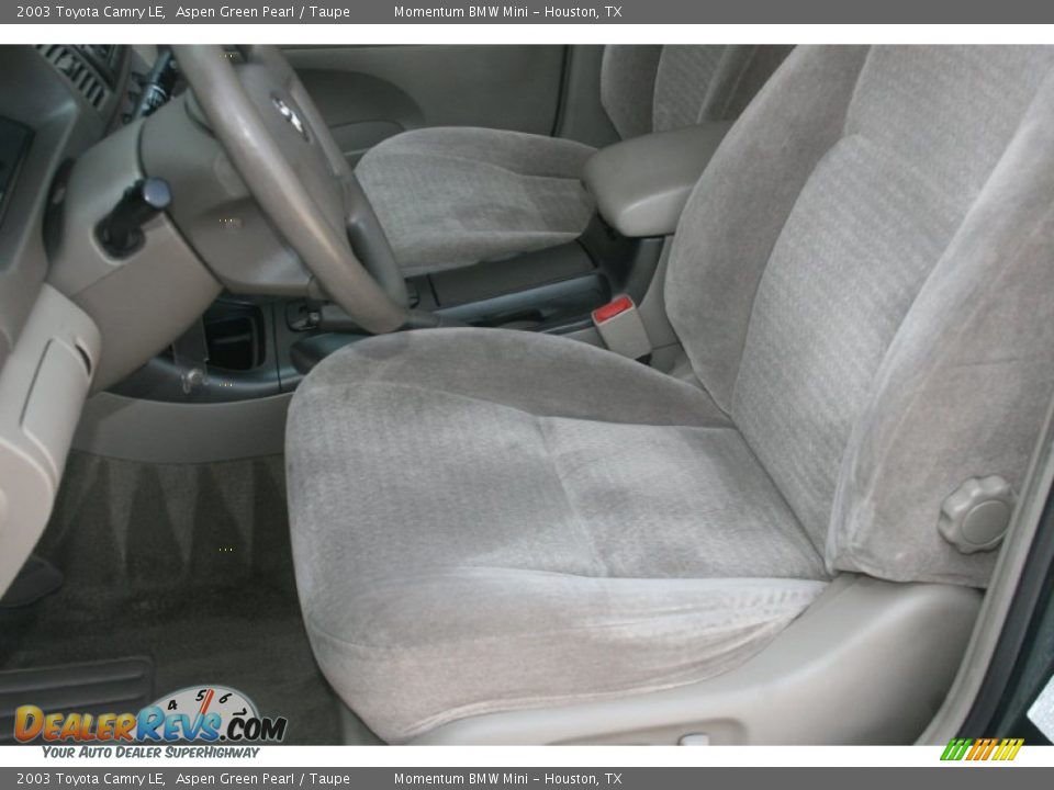 2003 Toyota Camry LE Aspen Green Pearl / Taupe Photo #14