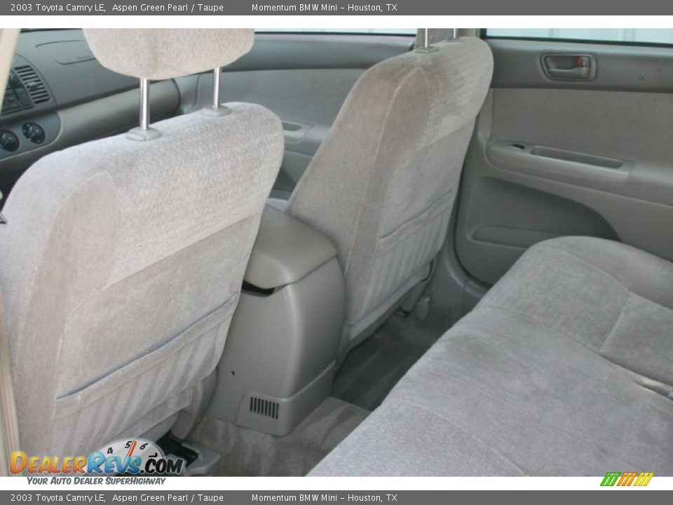 2003 Toyota Camry LE Aspen Green Pearl / Taupe Photo #22