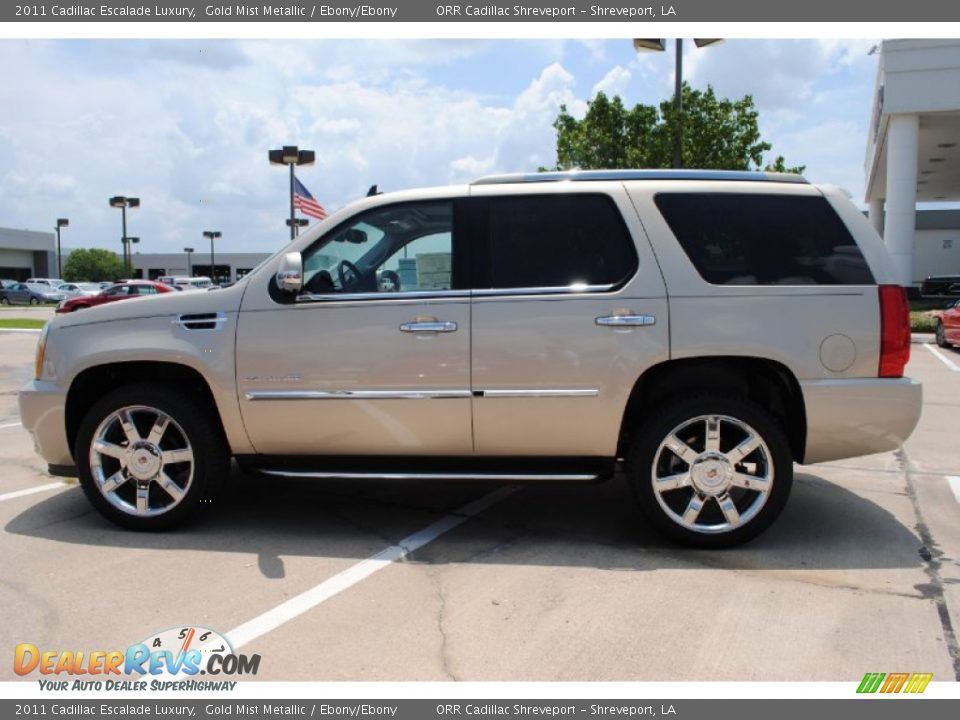 2011 Cadillac Escalade Luxury Gold Mist Metallic / Ebony/Ebony Photo #8