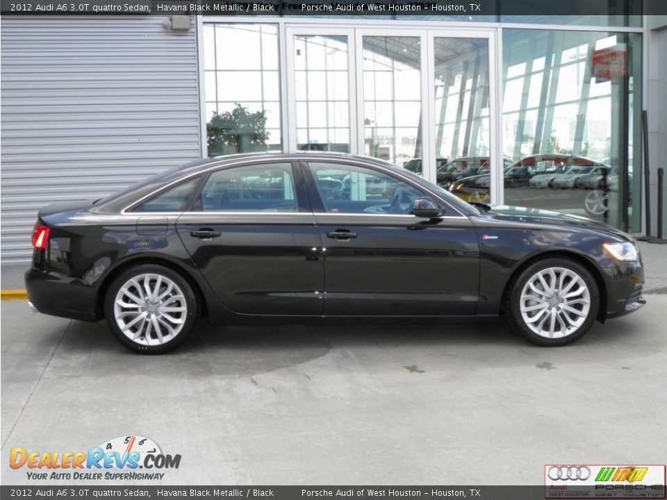 2012 Audi A6 3.0T quattro Sedan Havana Black Metallic / Black Photo #3