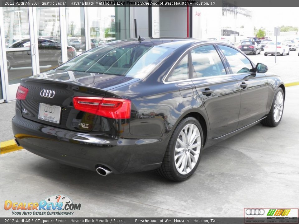 2012 Audi A6 3.0T quattro Sedan Havana Black Metallic / Black Photo #4