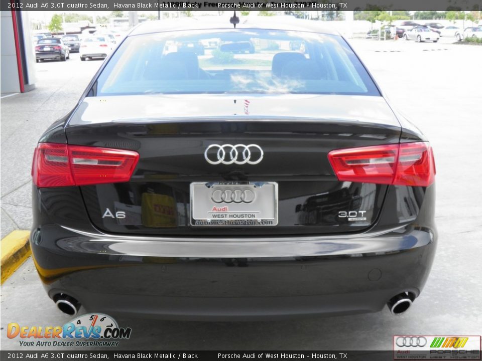 2012 Audi A6 3.0T quattro Sedan Havana Black Metallic / Black Photo #5