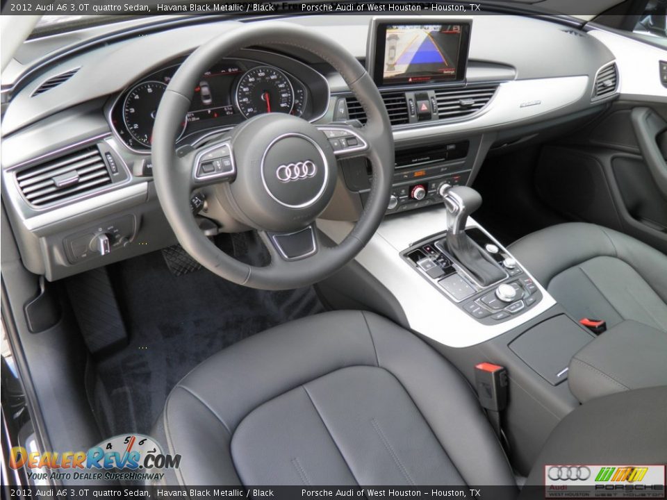 2012 Audi A6 3.0T quattro Sedan Havana Black Metallic / Black Photo #7