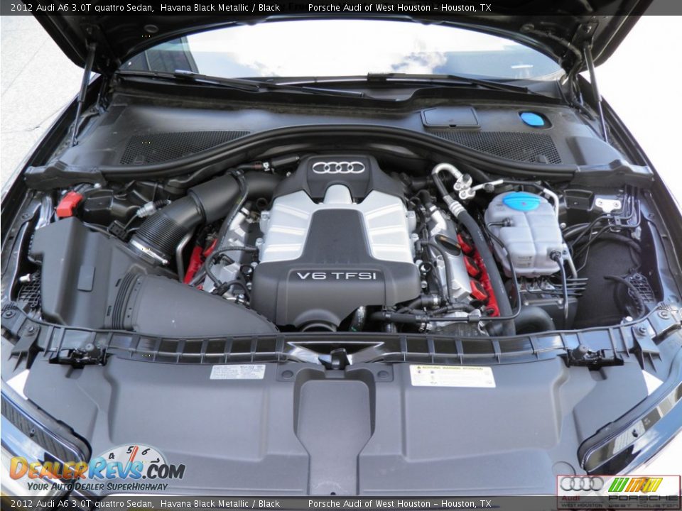 2012 Audi A6 3.0T quattro Sedan Havana Black Metallic / Black Photo #17