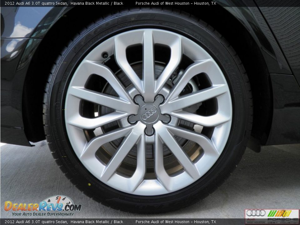 2012 Audi A6 3.0T quattro Sedan Havana Black Metallic / Black Photo #22