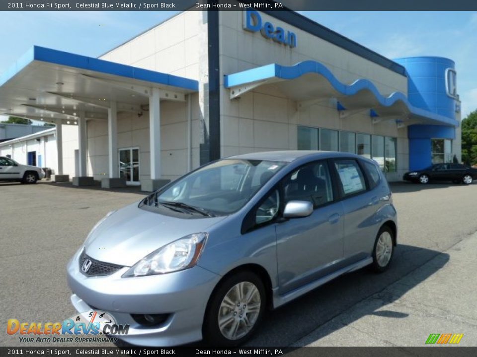 2011 Honda Fit Sport Celestial Blue Metallic / Sport Black Photo #1