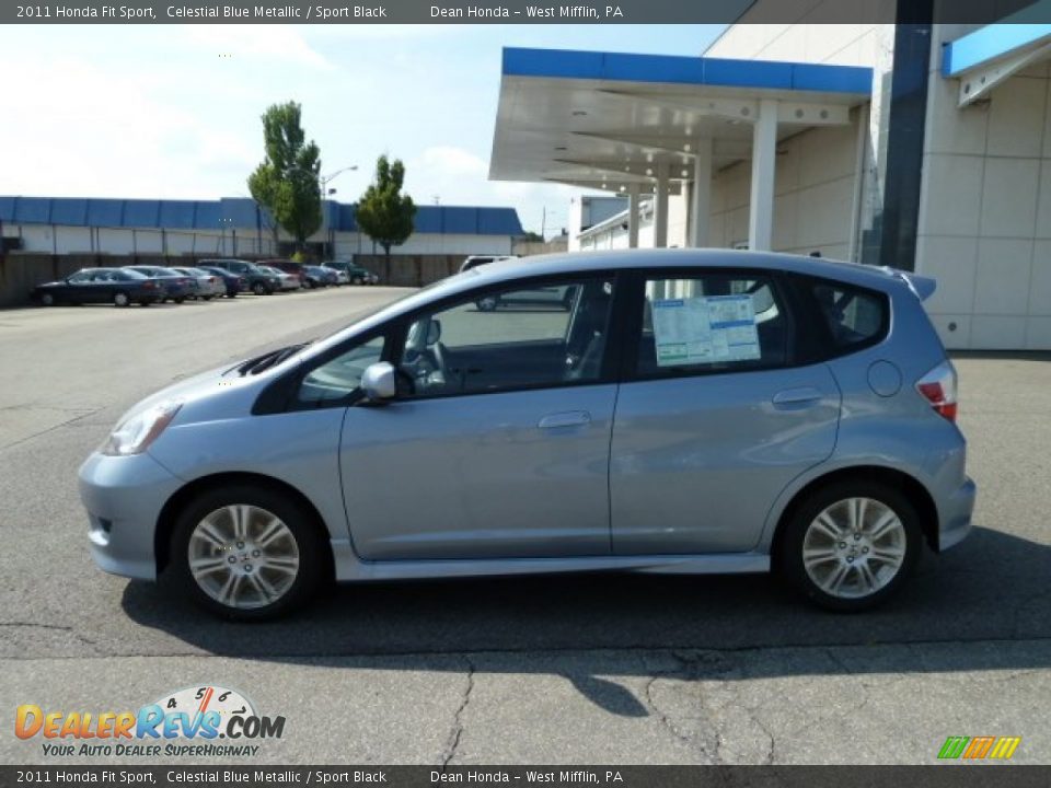 2011 Honda Fit Sport Celestial Blue Metallic / Sport Black Photo #2