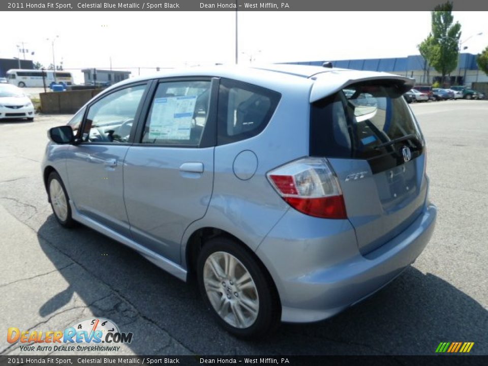 2011 Honda Fit Sport Celestial Blue Metallic / Sport Black Photo #3