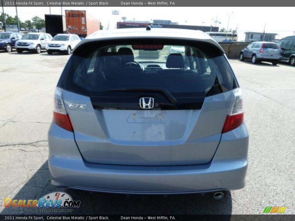 2011 Honda Fit Sport Celestial Blue Metallic / Sport Black Photo #4