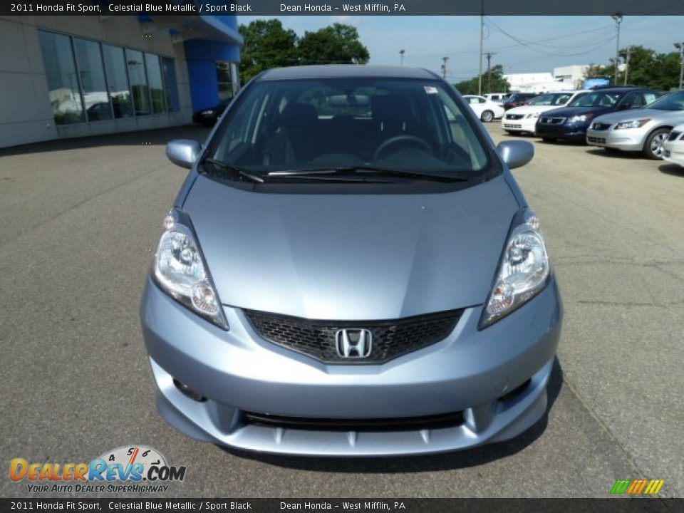 2011 Honda Fit Sport Celestial Blue Metallic / Sport Black Photo #8