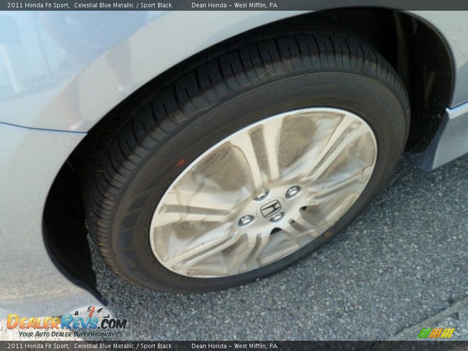 2011 Honda Fit Sport Celestial Blue Metallic / Sport Black Photo #9