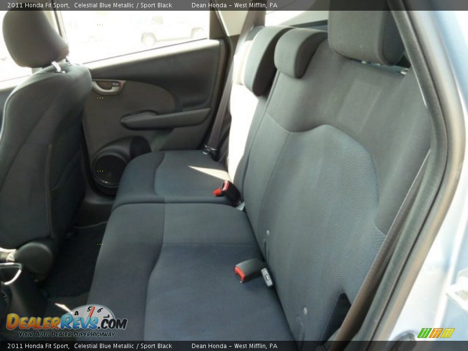 2011 Honda Fit Sport Celestial Blue Metallic / Sport Black Photo #11