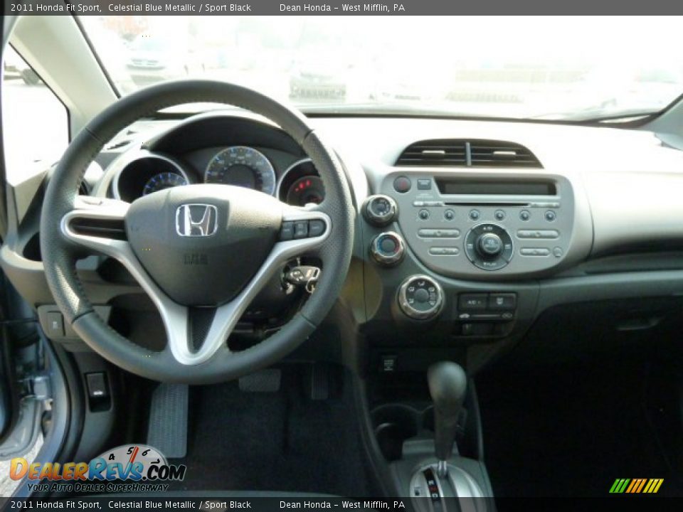 2011 Honda Fit Sport Celestial Blue Metallic / Sport Black Photo #12