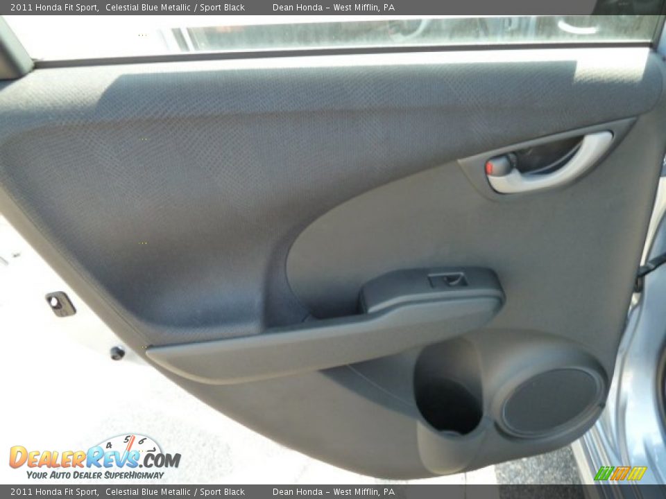 2011 Honda Fit Sport Celestial Blue Metallic / Sport Black Photo #13