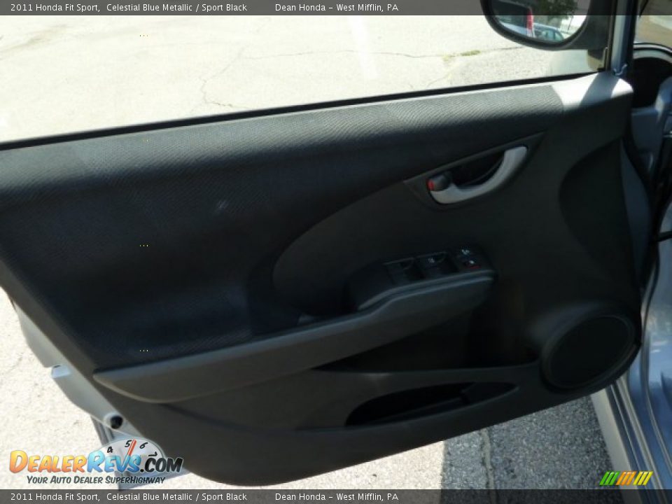 2011 Honda Fit Sport Celestial Blue Metallic / Sport Black Photo #14