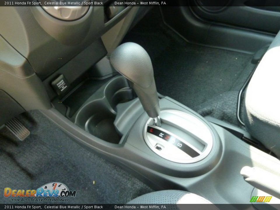 2011 Honda Fit Sport Celestial Blue Metallic / Sport Black Photo #17