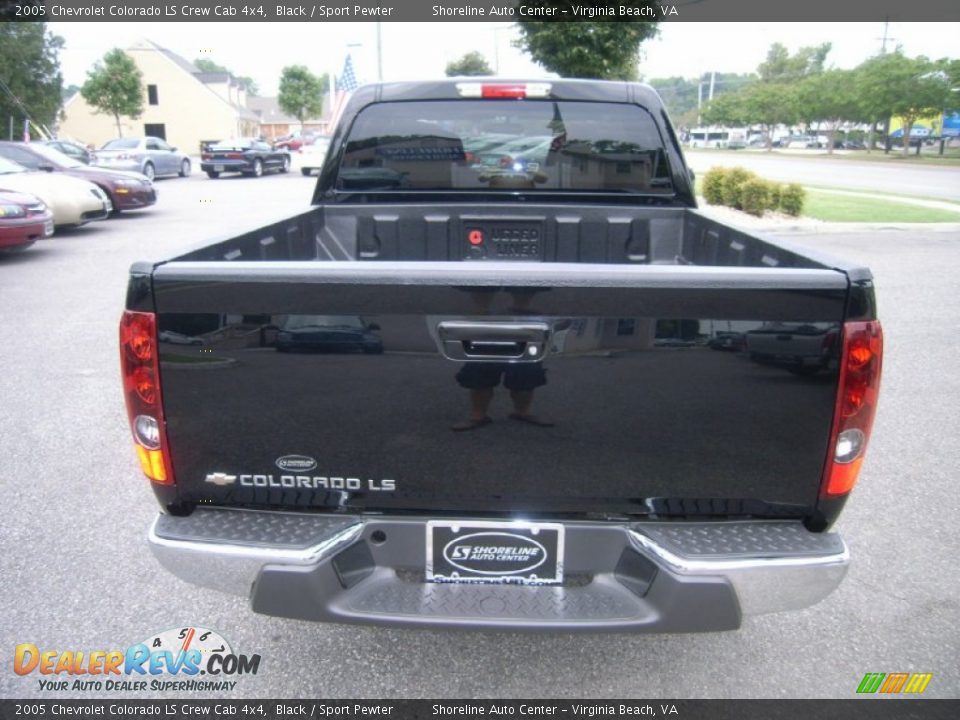 2005 Chevrolet Colorado LS Crew Cab 4x4 Black / Sport Pewter Photo #5