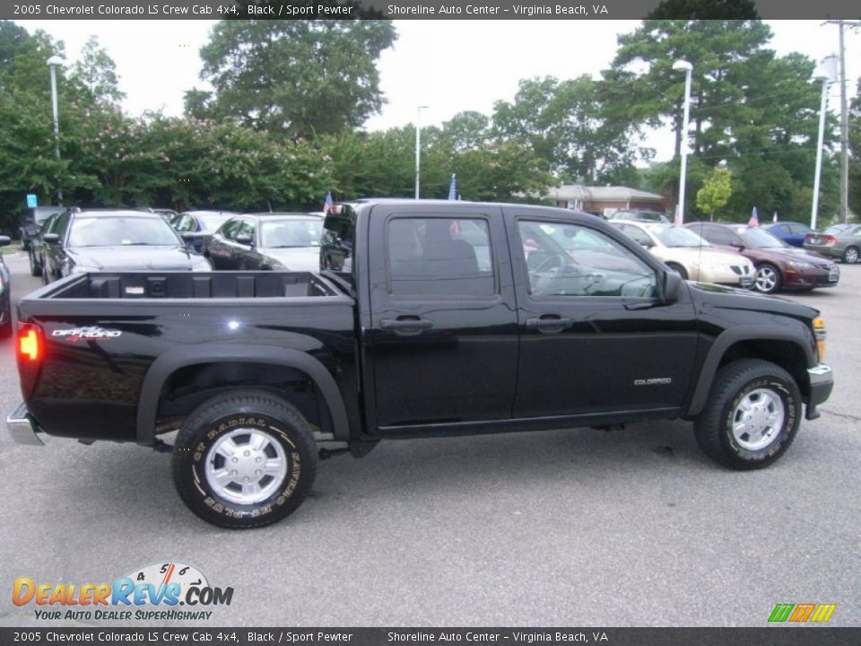 2005 Chevrolet Colorado LS Crew Cab 4x4 Black / Sport Pewter Photo #8