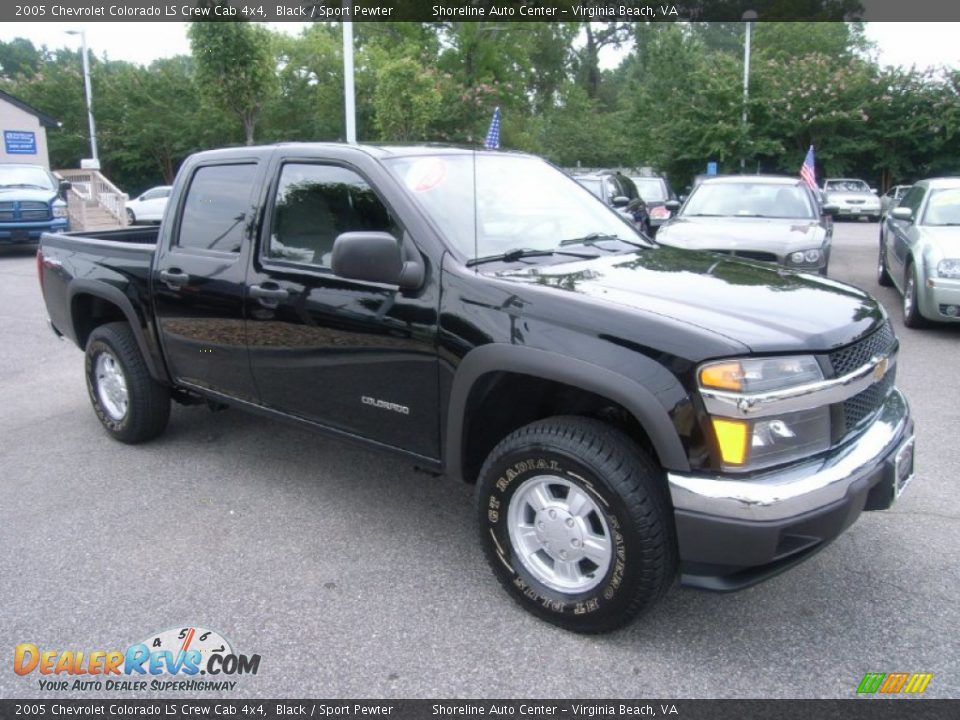 2005 Chevrolet Colorado LS Crew Cab 4x4 Black / Sport Pewter Photo #9