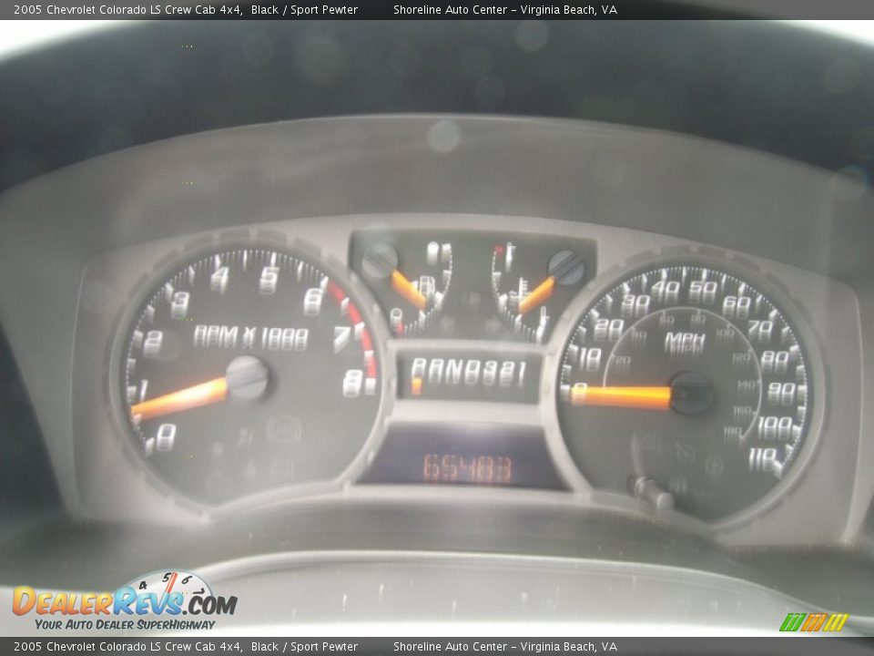 2005 Chevrolet Colorado LS Crew Cab 4x4 Black / Sport Pewter Photo #21