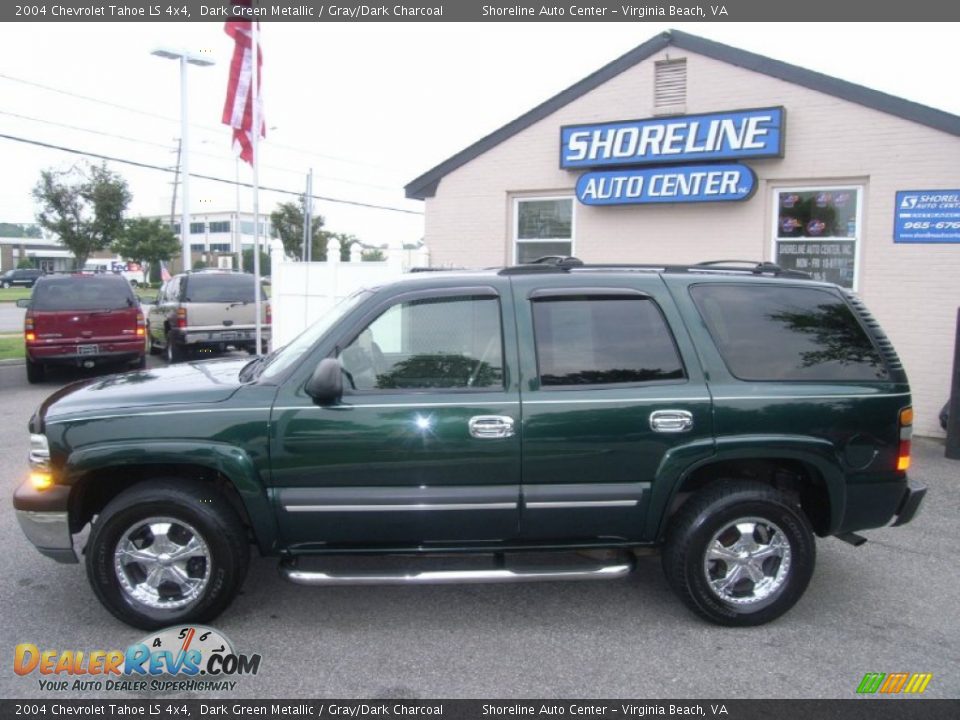 2004 Chevrolet Tahoe LS 4x4 Dark Green Metallic / Gray/Dark Charcoal Photo #2