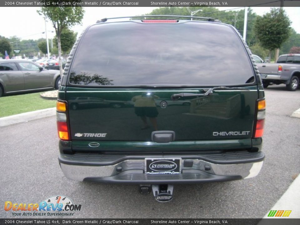 2004 Chevrolet Tahoe LS 4x4 Dark Green Metallic / Gray/Dark Charcoal Photo #4