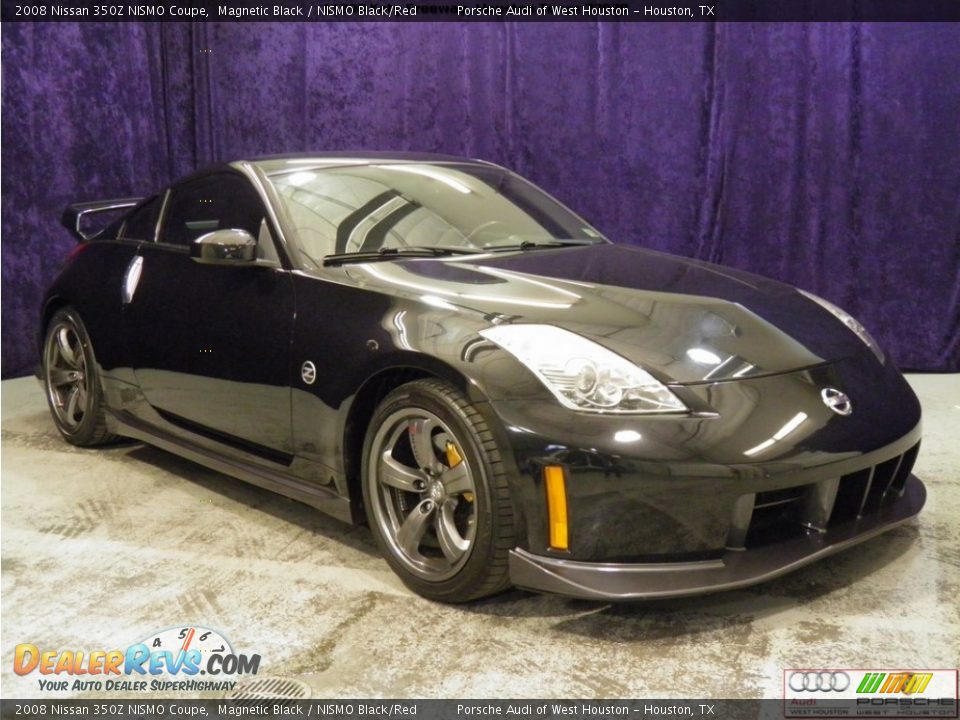 2008 Nissan 350Z NISMO Coupe Magnetic Black / NISMO Black/Red Photo #3