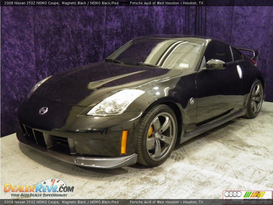 2008 Nissan 350Z NISMO Coupe Magnetic Black / NISMO Black/Red Photo #4