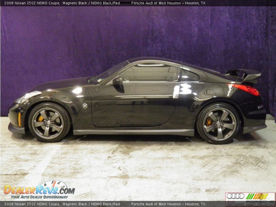 2008 Nissan 350Z NISMO Coupe Magnetic Black / NISMO Black/Red Photo #5