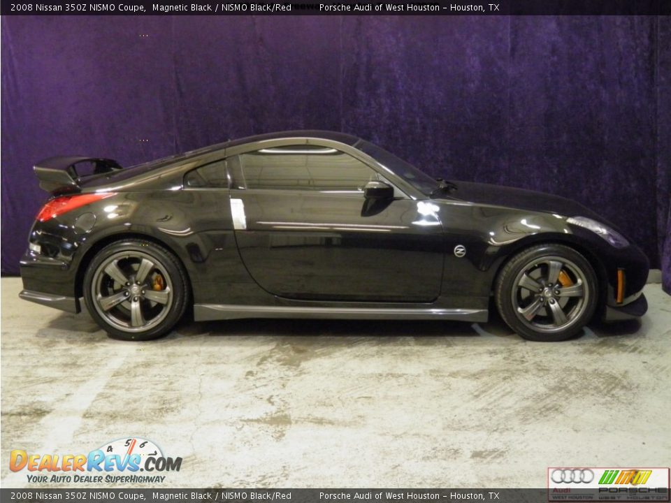 2008 Nissan 350Z NISMO Coupe Magnetic Black / NISMO Black/Red Photo #6