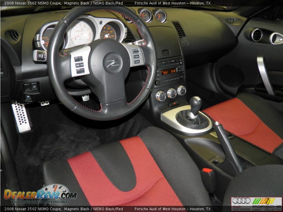 2008 Nissan 350Z NISMO Coupe Magnetic Black / NISMO Black/Red Photo #8