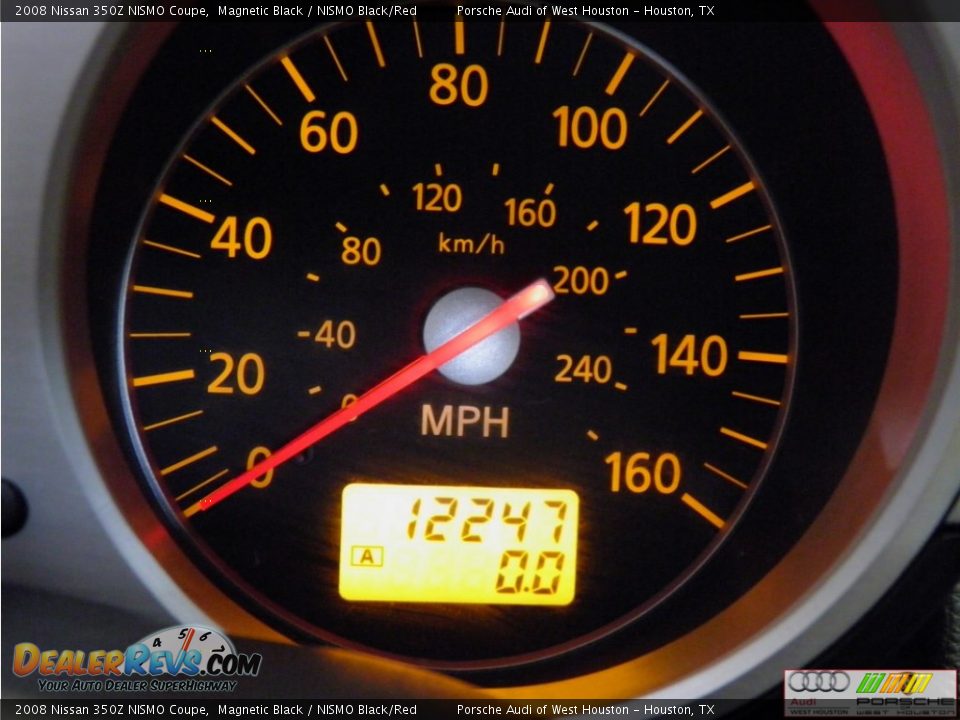 2008 Nissan 350Z NISMO Coupe Magnetic Black / NISMO Black/Red Photo #12
