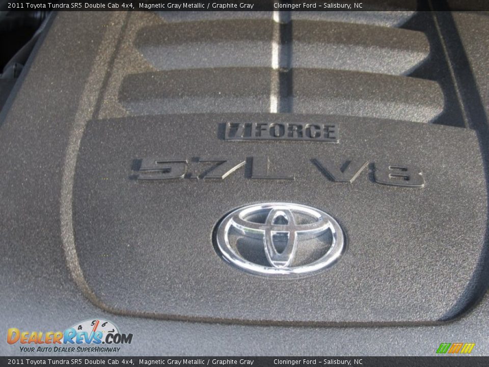 2011 Toyota Tundra SR5 Double Cab 4x4 Magnetic Gray Metallic / Graphite Gray Photo #27