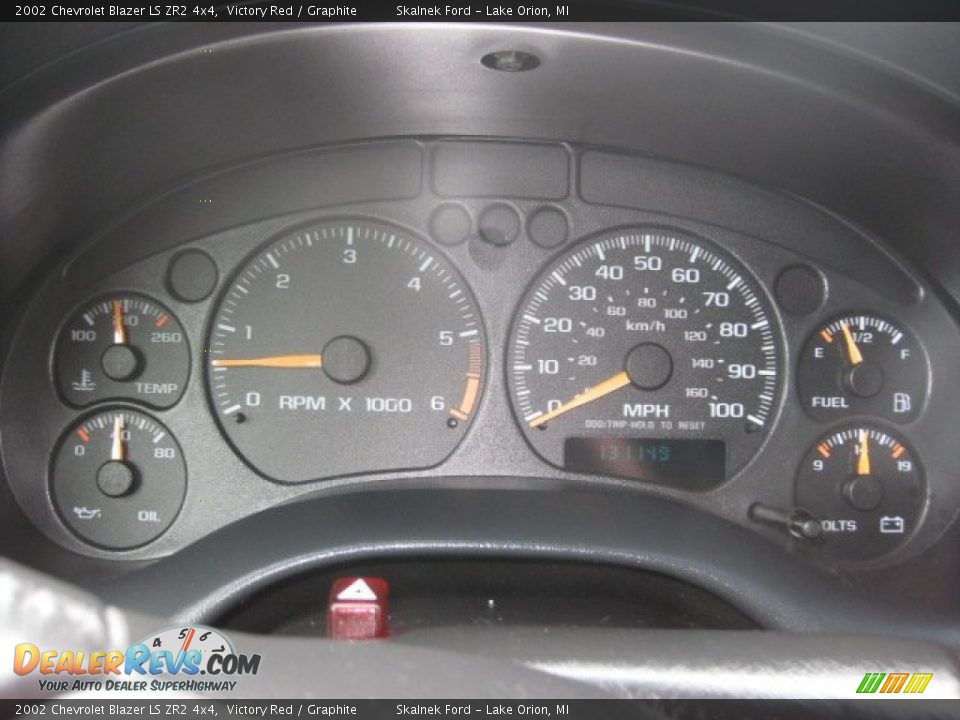 2002 Chevrolet Blazer LS ZR2 4x4 Gauges Photo #24