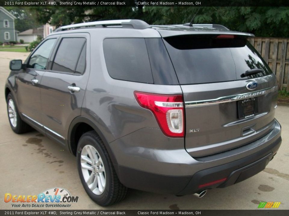 2011 Ford Explorer XLT 4WD Sterling Grey Metallic / Charcoal Black Photo #7