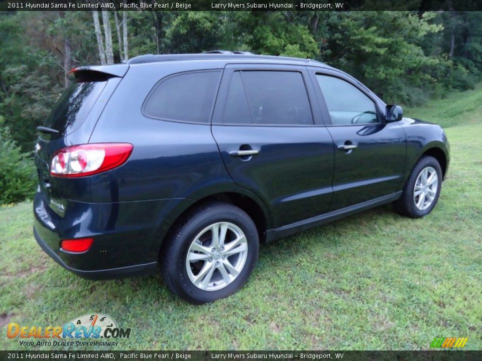 Pacific Blue Pearl 2011 Hyundai Santa Fe Limited AWD Photo #3