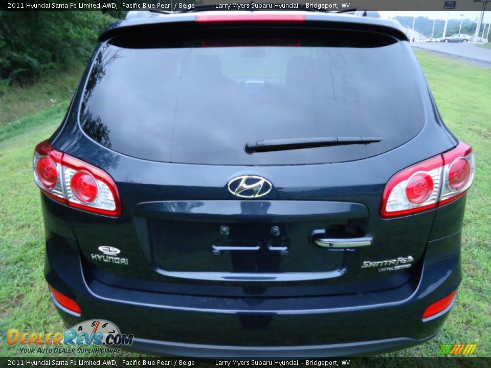 2011 Hyundai Santa Fe Limited AWD Pacific Blue Pearl / Beige Photo #4