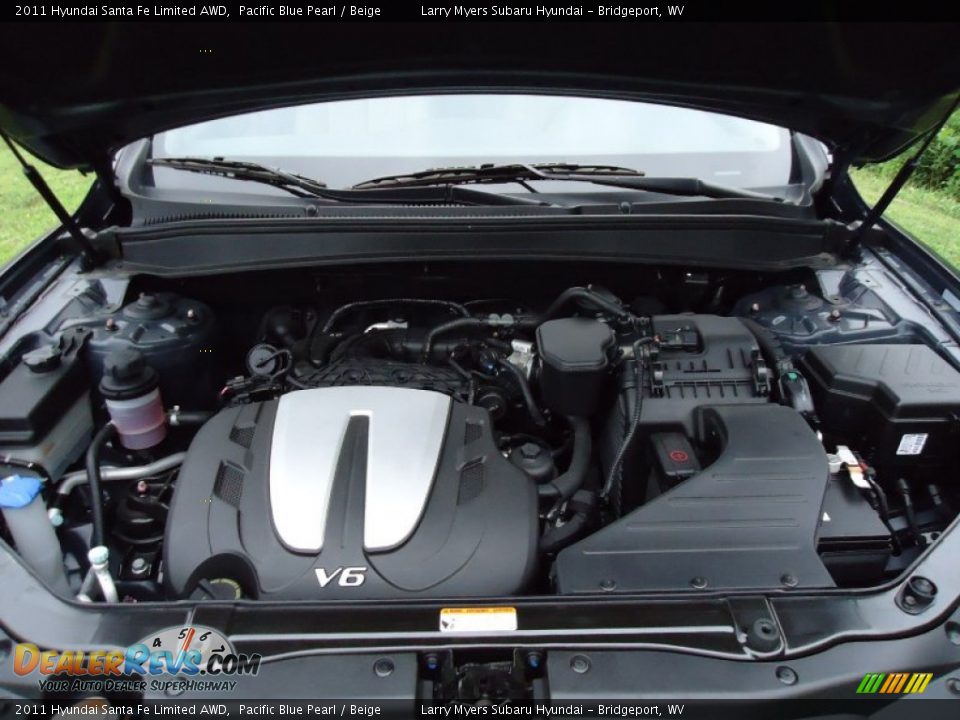 2011 Hyundai Santa Fe Limited AWD 3.5 Liter DOHC 24-Valve VVT V6 Engine Photo #9