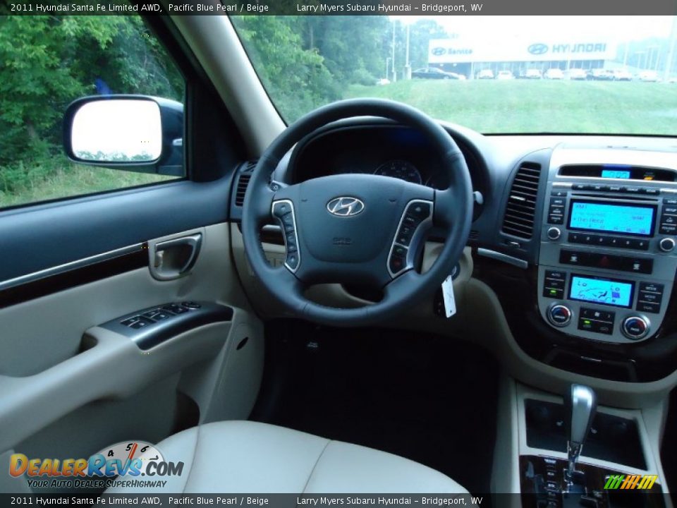 2011 Hyundai Santa Fe Limited AWD Pacific Blue Pearl / Beige Photo #21