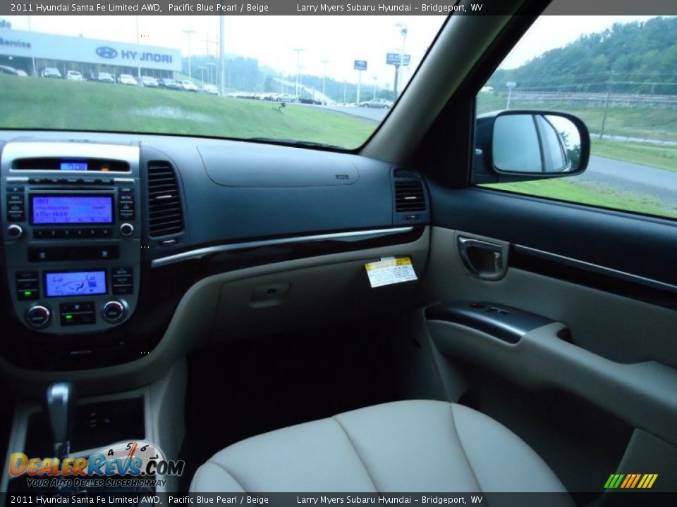 2011 Hyundai Santa Fe Limited AWD Pacific Blue Pearl / Beige Photo #22
