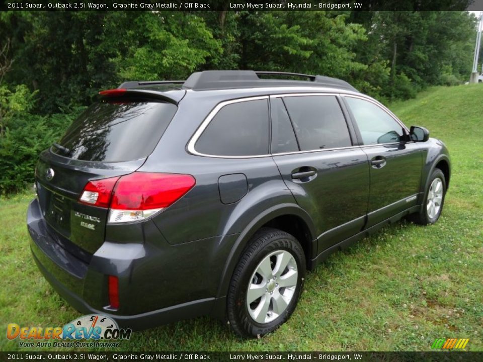 2011 Subaru Outback 2.5i Wagon Graphite Gray Metallic / Off Black Photo #3